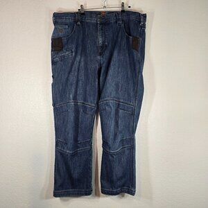American Worker Denim Jeans Men Size 42 x 30 Cargo Style Medium Wash Casual